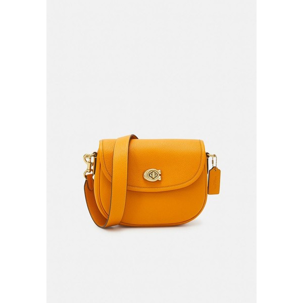 コーチ レディース ショルダーバッグ バッグ POLISHED PEBBLE WILLOW SADDLE - Across body bag - papaya papaya