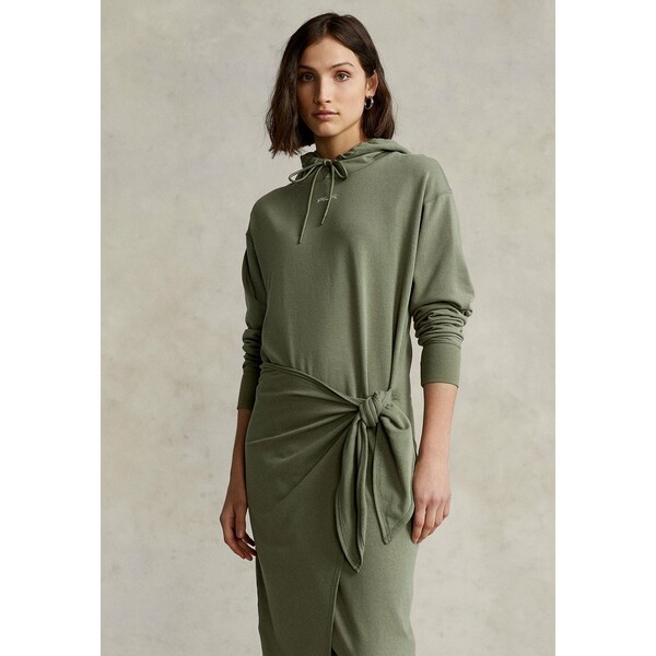 ラルフローレン レディース ワンピース トップス RLX - FLEECE WRAP HOODIE DRESS - Day dress - green green