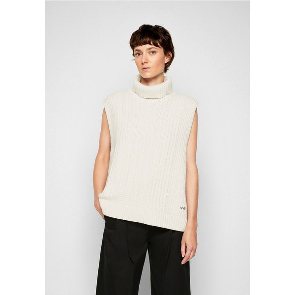 ビクトリアベックカム レディース パーカー・スウェットシャツ アウター SLEEVELESS TURTLENECK - Jumper - aged ivory aged ivory