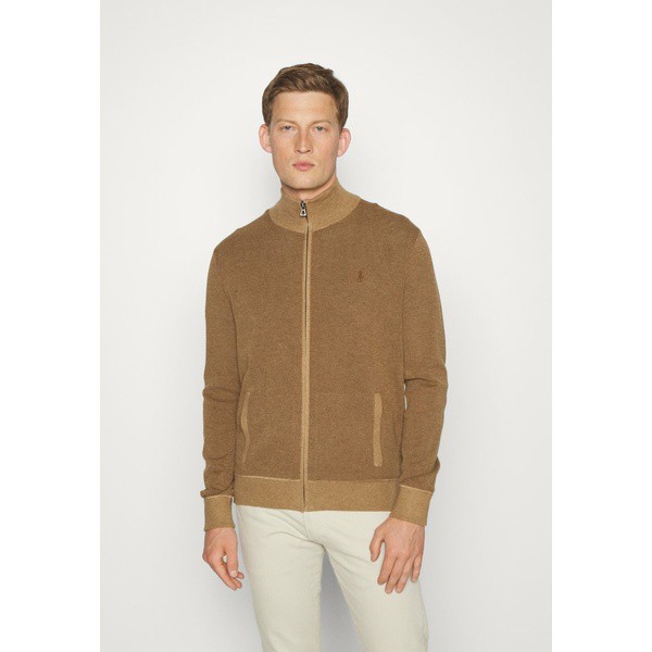 ラルフローレン メンズ カーディガン アウター LONG SLEEVE FULL ZIP - Cardigan - camel/brown camel/brown