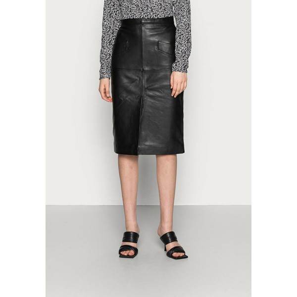 デイ・ビルゲール・エ・ミッケルセン レディース スカート ボトムス CAITLYN - Leather skirt - black black