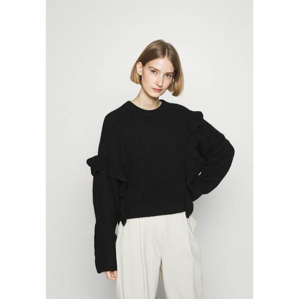 スリーワンフィリップリム レディース パーカー・スウェットシャツ アウター LOFTY CROPPED RUFFLE - Jumper - black black