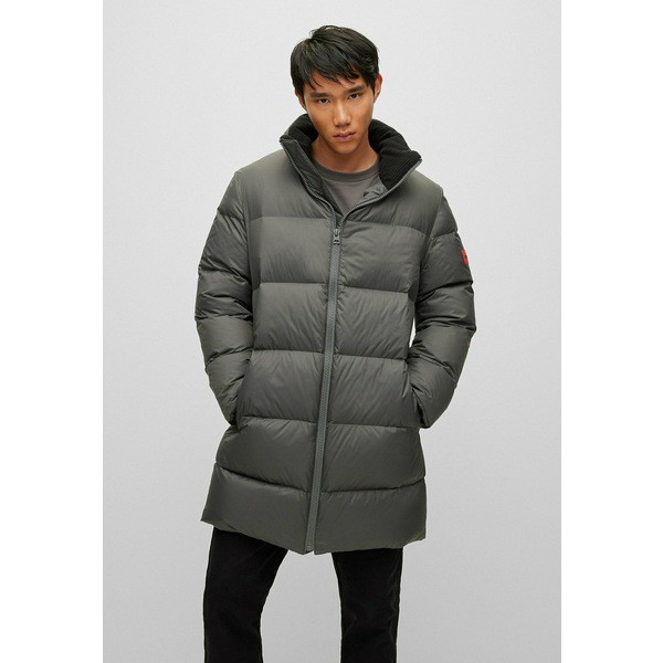 フューゴ メンズ コート アウター Down coat - dark grey one dark grey one