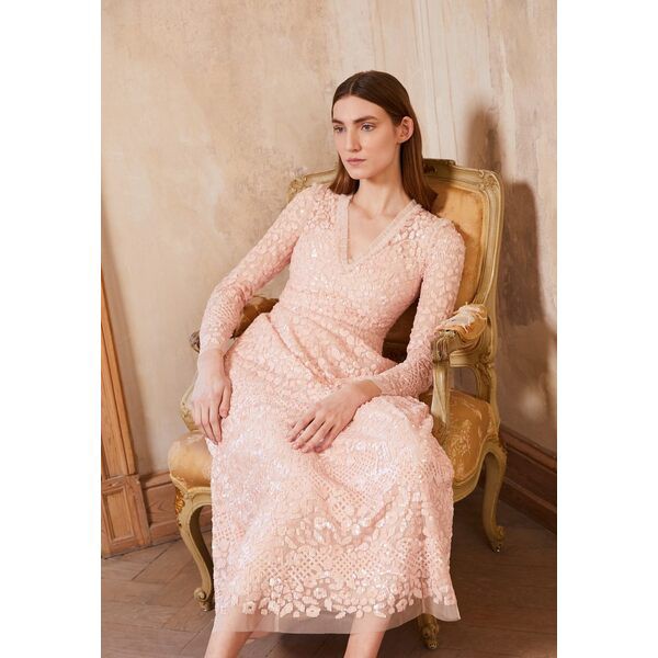 ニードルアンドスレッド レディース ワンピース トップス FLORAL DAZE SEQUIN V-NECK ANKLE GOWN - Occasion wear - petal pink/coral pe