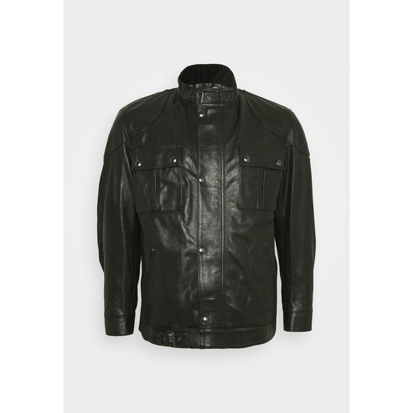 ベルスタッフ メンズ コート アウター Leather jacket - black black