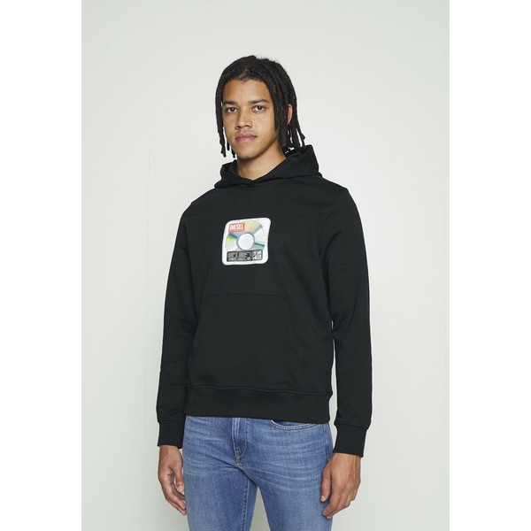 ディーゼル メンズ パーカー・スウェットシャツ アウター GINN HOOD - Sweatshirt - black black