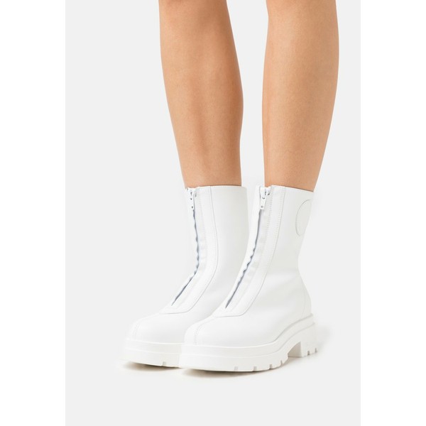 トラサルディ レディース ブーツ＆レインブーツ シューズ STIVALETTO ZIP LISCIO - Platform ankle boots - white white