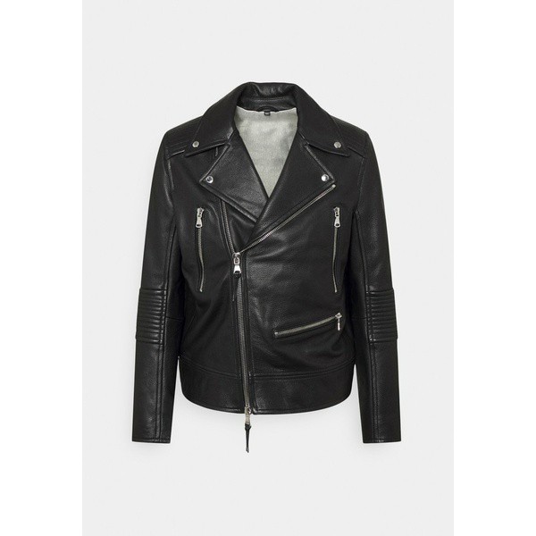 ジェイ リンドバーグ メンズ コート アウター PADISH BIKER - Leather jacket - black black