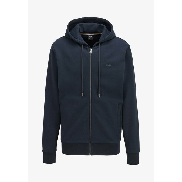 ボス メンズ カーディガン アウター SEEGER - Zip-up sweatshirt - dark blue dark blue