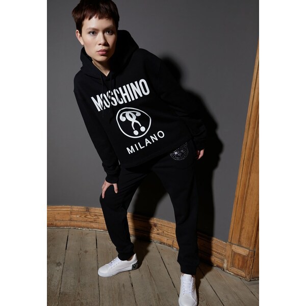 モスキーノ レディース パーカー・スウェットシャツ アウター INSTITUTIONAL - Sweatshirt - black black