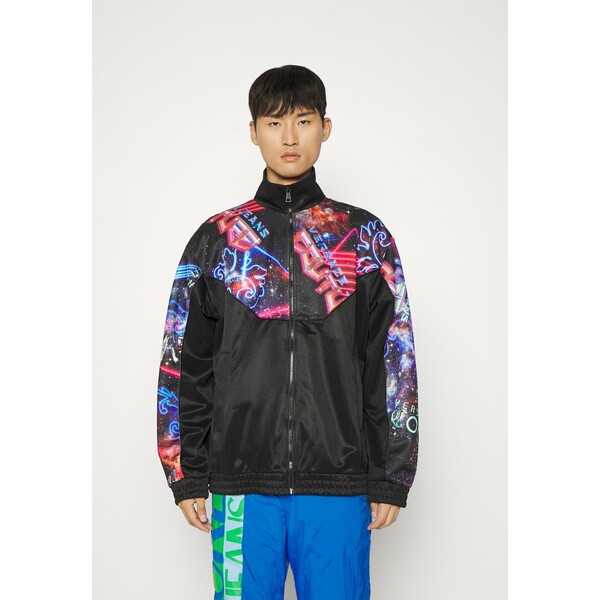 ベルサーチ メンズ カーディガン アウター CONTR PRINT GALAXY - Zip-up sweatshirt - multicolor scuro multicolor scuro