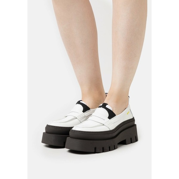 ブロンクス レディース スリッポン・ローファー シューズ EVI ANN - Slip-ons - white/black white/black