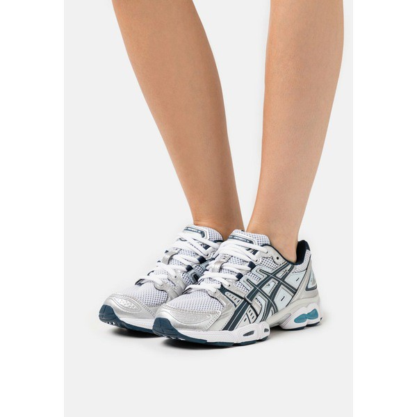 アシックス レディース スニーカー シューズ GEL-NIMBUS 9 - Trainers - pure silver/french blue pure silver/french blue