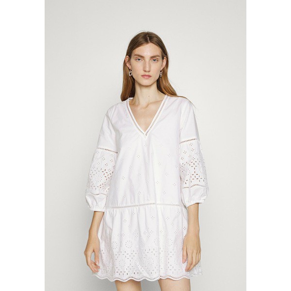 クラブ モナコ レディース ワンピース トップス EYELET DRESS - Day dress - white white