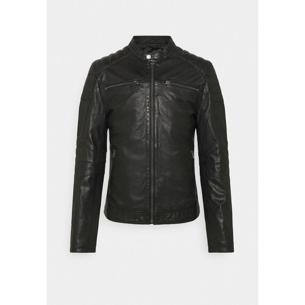 グースクラフト メンズ コート アウター JACKET - Leather jacket - black black