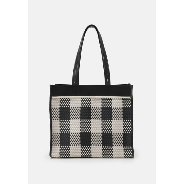 プロエンザ スクーラー ホワイト レーベル レディース トートバッグ バッグ XL MORRIS PLAID TOTE - Tote bag - black/grey/white black/