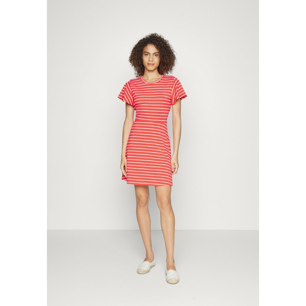 ラルフローレン レディース ワンピース トップス YASHIRA SHORT SLEEVE DAY DRESS - Jersey dress - tomato/pale cream tomato/pale crea