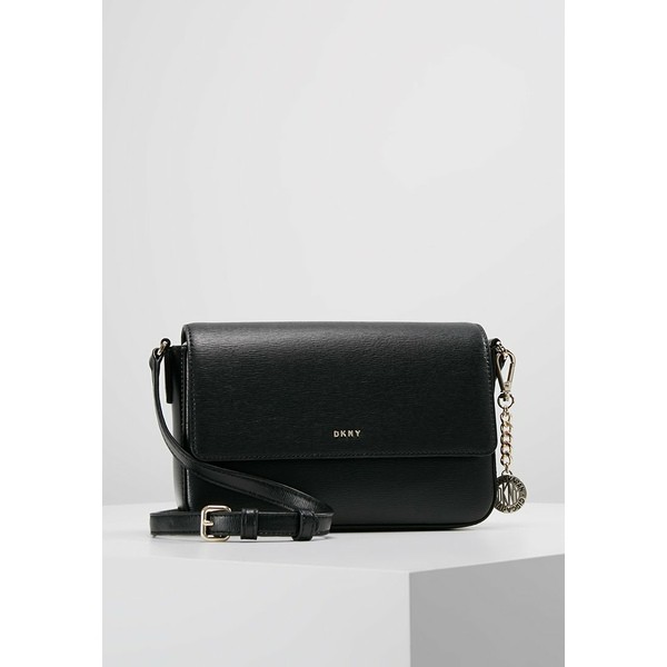 ダナ キャラン ニューヨーク レディース ショルダーバッグ バッグ BRYANT FLAP CROSSBODY - Across body bag - black/gold black/gold