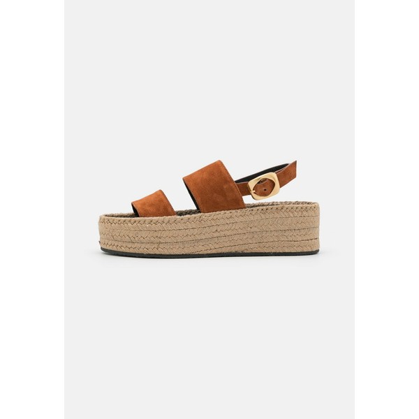 ラグアンドボーン レディース サンダル シューズ ODYSSEY WEDGE - Platform sandals - redwood redwood