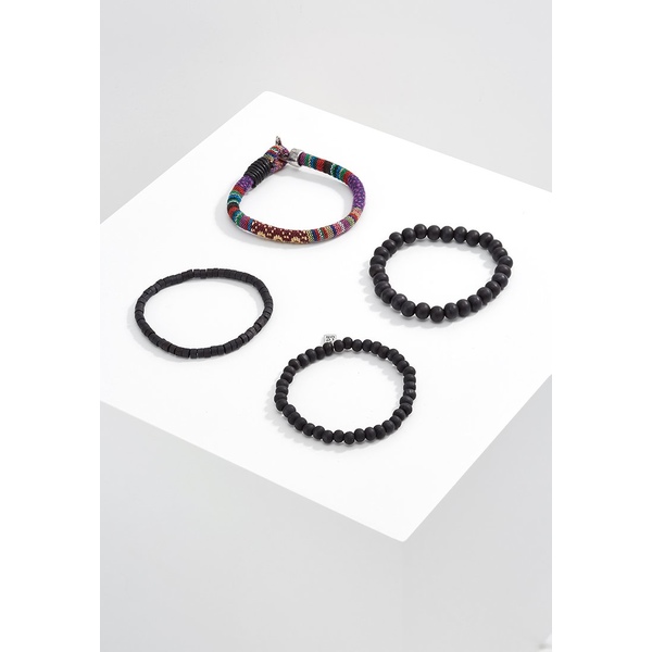 安いそれに目立つ アイコンブランド メンズ ブレスレット バングル アンクレット アクセサリー Astor 4 Pack Bracelet Black Black 売り切れ必至 Olsonesq Com