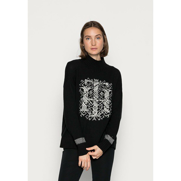 トミー ヒルフィガー レディース パーカー・スウェットシャツ アウター RELAXED MOCK - Jumper - black black