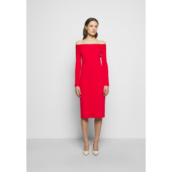 ヴィクトリア ベッカム レディース ワンピース トップス COMPACT SHINE BARDOT FITTED DRESS - Shift dress - red red