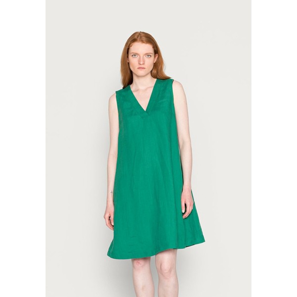 マルコポーロ レディース ワンピース トップス DRESS A SHAPE V NECKLINE SLEEVELESS - Day dress - preppy green preppy green