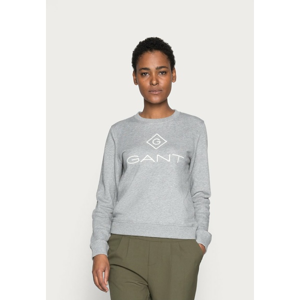 人気ブランドを ガント レディース パーカー スウェットシャツ アウター Lock Up C Neck Sweatshirt Grey Melange Grey Melange 定価から3０ オフ Reformschule De