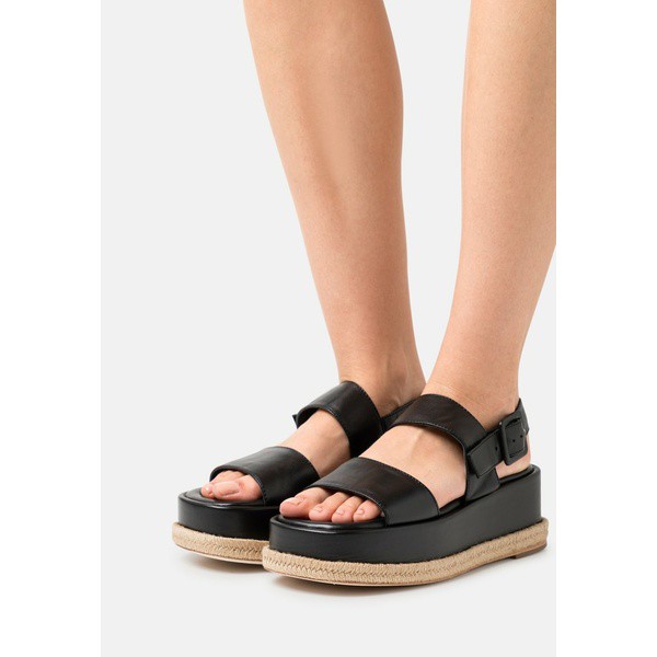 パロマ バルセロ レディース サンダル シューズ ADELINE - Platform sandals - black black