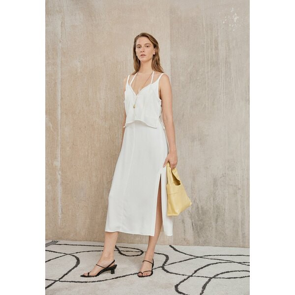 スリーワンフィリップリム レディース ワンピース トップス MATTE CAMI DRESS DECONSTRUCTED LAYER - Day dress - white white