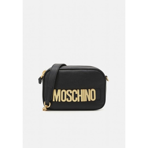 モスキーノ レディース ショルダーバッグ バッグ LETTERING SHOULDER BAG - Across body bag - black black