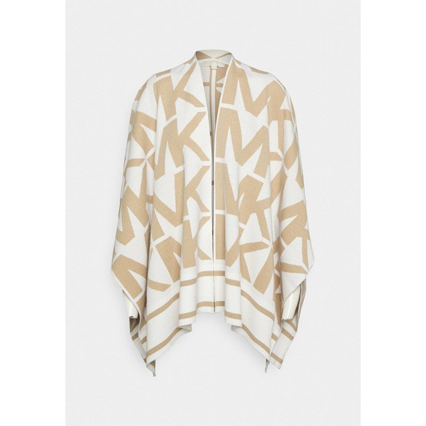 マイケルコース レディース コート アウター LOGO PONCHO - Cape - white/khaki white/khaki