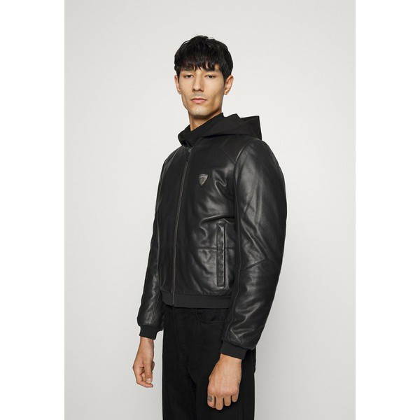 ランボルギーニ メンズ コート アウター Leather jacket - nero nero