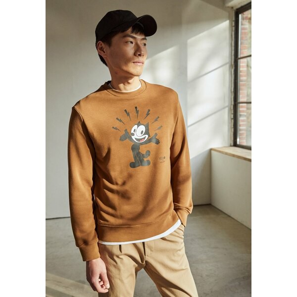 ニールバレット レディース パーカー・スウェットシャツ アウター FELIX UNISEX - Sweatshirt - caramel/black/white caramel/black/whit