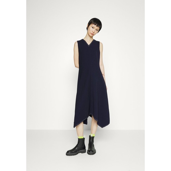 プロエンザ スクーラー ホワイト レーベル レディース ワンピース トップス ASYMMETRIC HEM DRESS - Jersey dress - navy navy