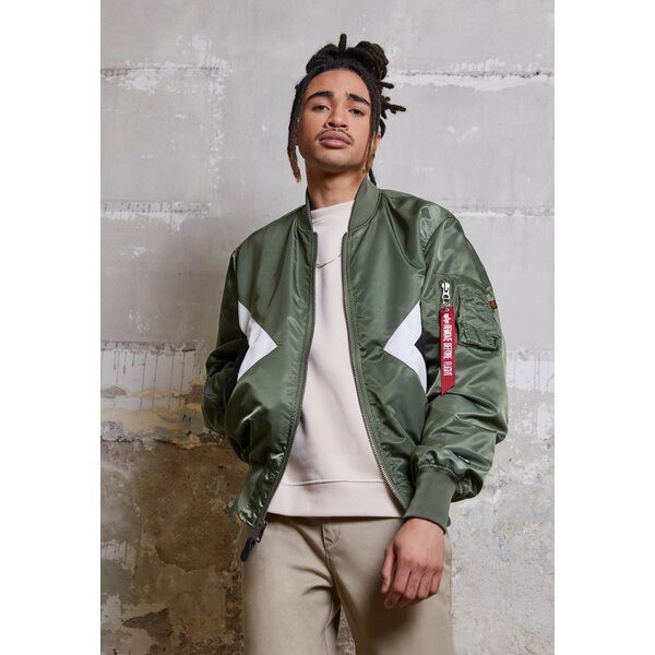 アルファインダストリーズ メンズ コート アウター NEIL BARRETT - Bomber Jacket - sage green sage green