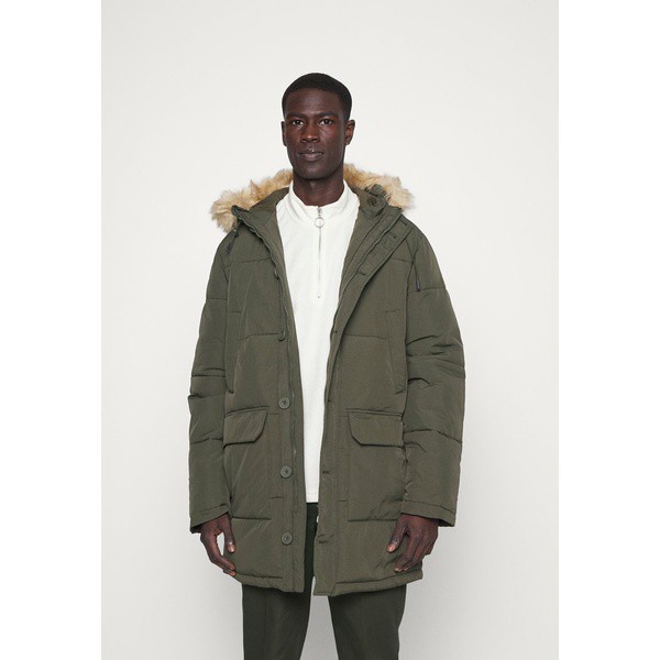 ライルアンドスコット メンズ コート アウター HEAVYWEIGHT LONGLINE PUFFER JACKET - Winter coat - olive olive