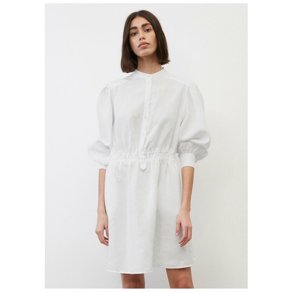 マルコポーロ レディース ワンピース トップス STYLE FITTED WAIST DETAILS SHORT LENGTH - Shirt dress - white white