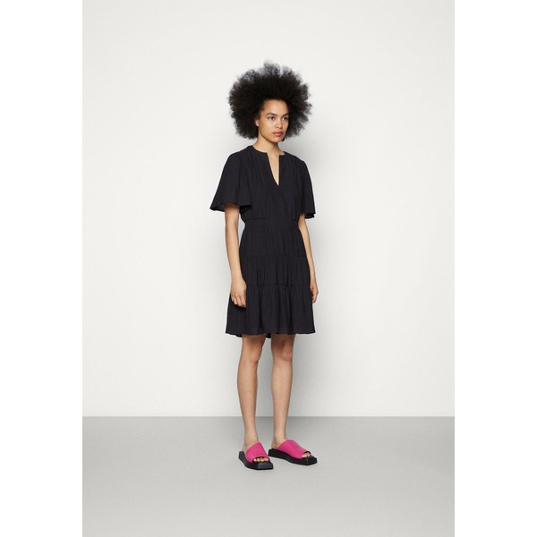 スコッチアンドソーダ レディース ワンピース トップス PANELED DRESS WITH GATHERING DETAILS - Day dress - black black