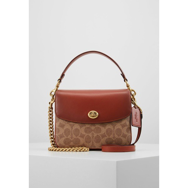 コーチ レディース ハンドバッグ バッグ COATED SIGNATURE CASSIE CROSSBODY - Handbag - tan rust tan rust