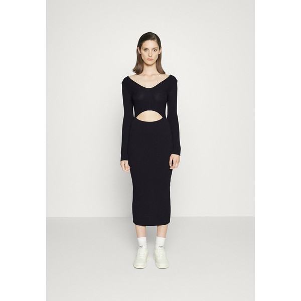 カルバンクライン レディース ワンピース トップス ICONIC CUT OUT MIDI - Shift dress - black black