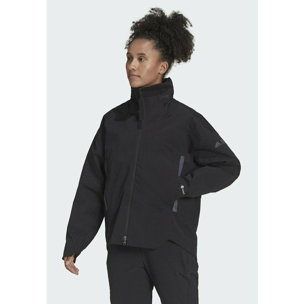 アディダス レディース コート アウター TERREX - Waterproof jacket - black black