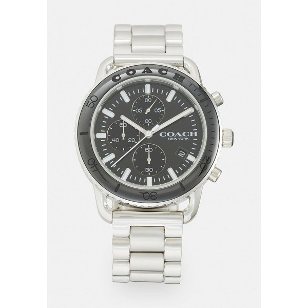 コーチ レディース 腕時計 アクセサリー CRUISER UNISEX - Chronograph watch - silver-coloured/black silver-coloured/black