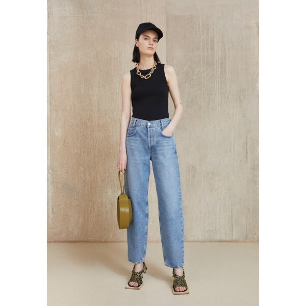 アゴルド レディース カジュアルパンツ ボトムス BAGGY - Straight leg jeans - passenger medium indigo passenger medium indigo