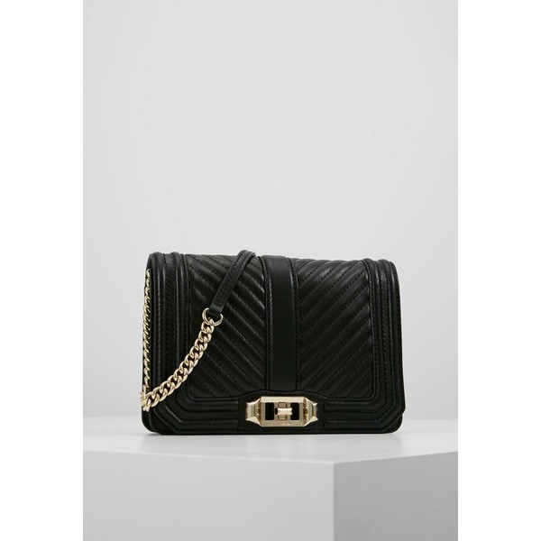 レベッカミンコフ レディース ショルダーバッグ バッグ CHEVRON QUILTED SMALL LOVE - Across body bag - black black