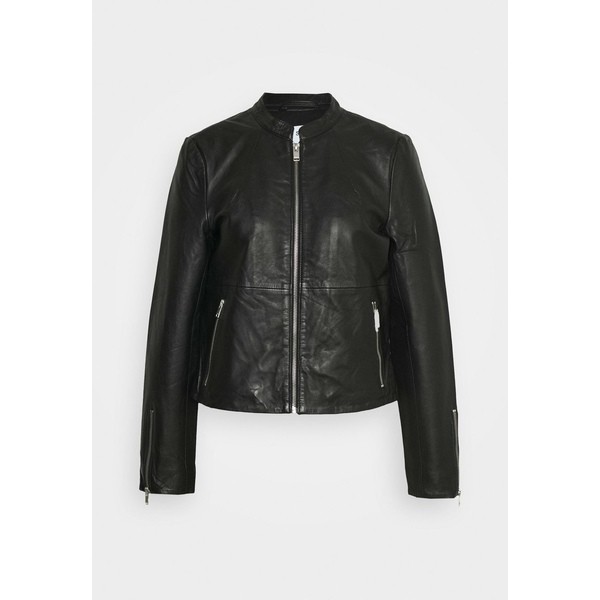 セレクテッドフェム レディース コート アウター SLFIBI JACKET - Leather jacket - black black