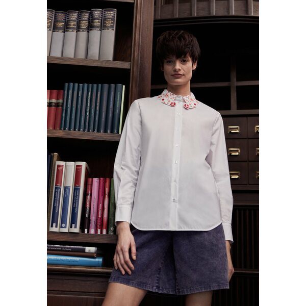 ヴィヴェッタ レディース シャツ トップス BLOUSE FLOWER COLLAR - Button-down blouse - bianco ottico bianco ottico