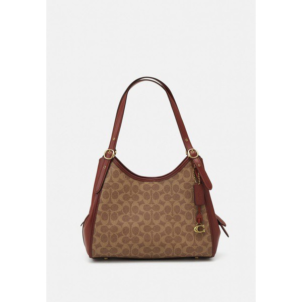 コーチ レディース ハンドバッグ バッグ COATED CANVAS SIGNATURE ARCHIVAL EDIE - Handbag - tan rust tan rust