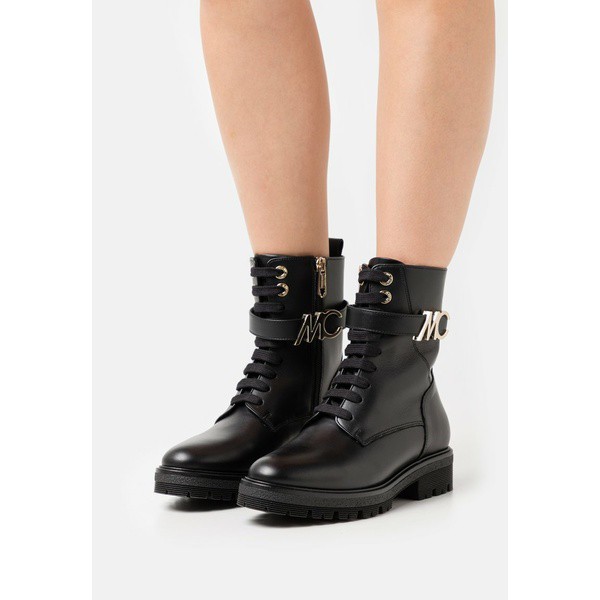 マーク ケイン レディース ブーツ＆レインブーツ シューズ Lace-up ankle boots - black/gold black/gold