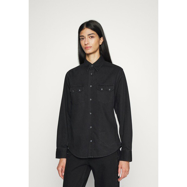 ザ・クープルス レディース シャツ トップス CHEMISE WESTERN - Button-down blouse - black washed black washed